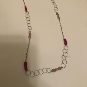 Silver & Pink Necklace